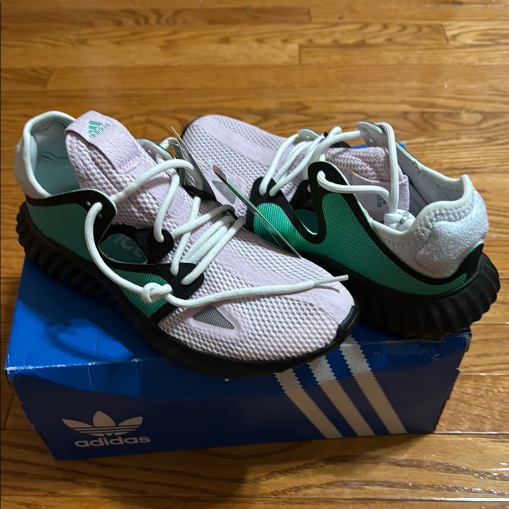 Adidas Athletic Shoes Pink and Green with Cushioned Midsoles
